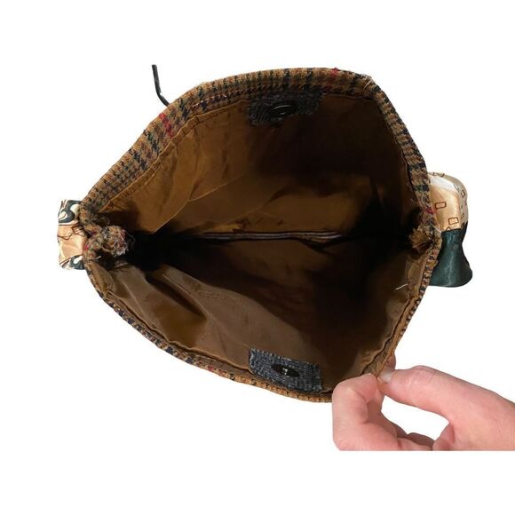 𝅺HANDMADE bag made of vintage fabric and ties - Picture 6 of 6